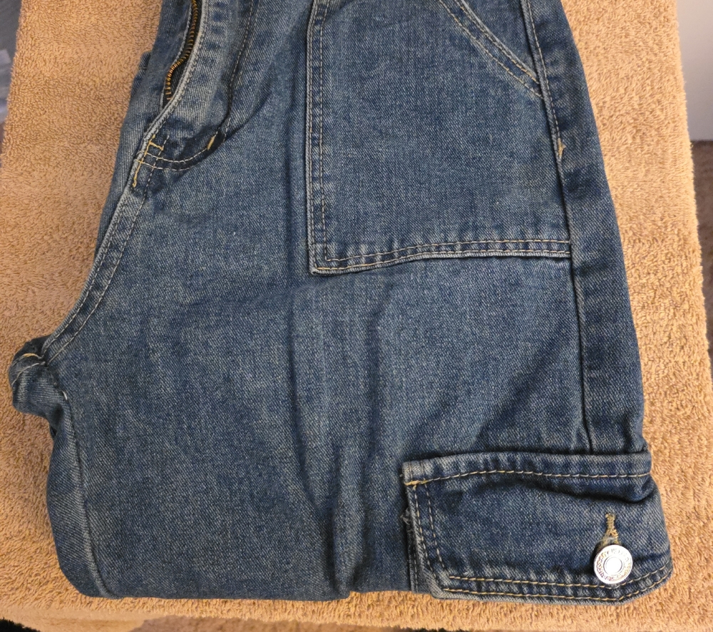 Denim Carpenter Style Jeans with Utility Pocket - Blue